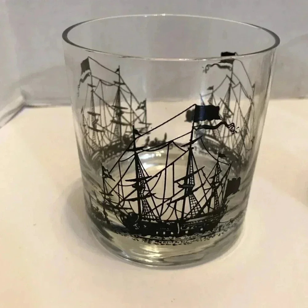 COPENHAGEN Tobacco Ship Logo Glasses Lot Of 3 Rocks Lowball Juice - Picture 2 of 10